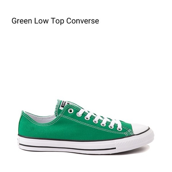 Emerald Green Crystal Low Top Converse Sizes 5-14 New In Box With Ribbon Laces - Picture 7 of 15